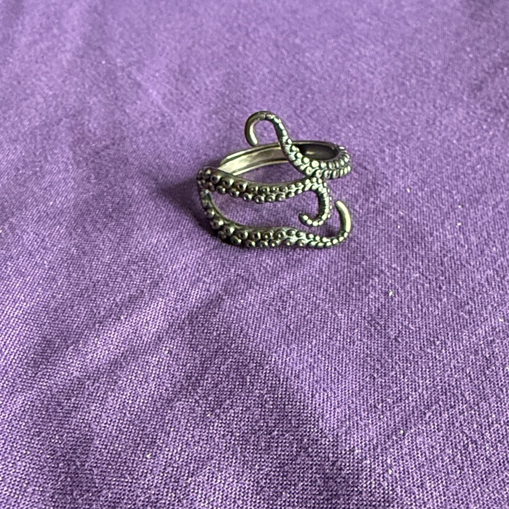 Silver Tentacle Ring